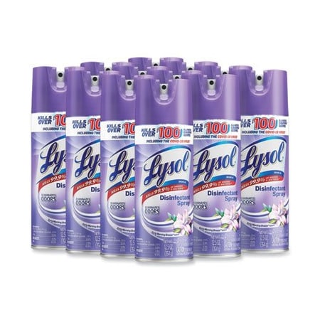 Reckitt Benckiser Disinfectant, Can, Early Morning Breeze, Clear, 12 PK 80833